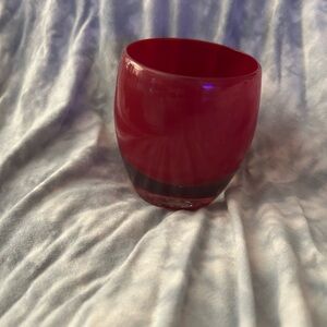 Glassybaby—Red Glass Candle Holder (Name Unknown)